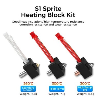 Creality Ender-3 S1/Sermoon V1 High Heating Block Kit Sprite Extruder Hotend Kit