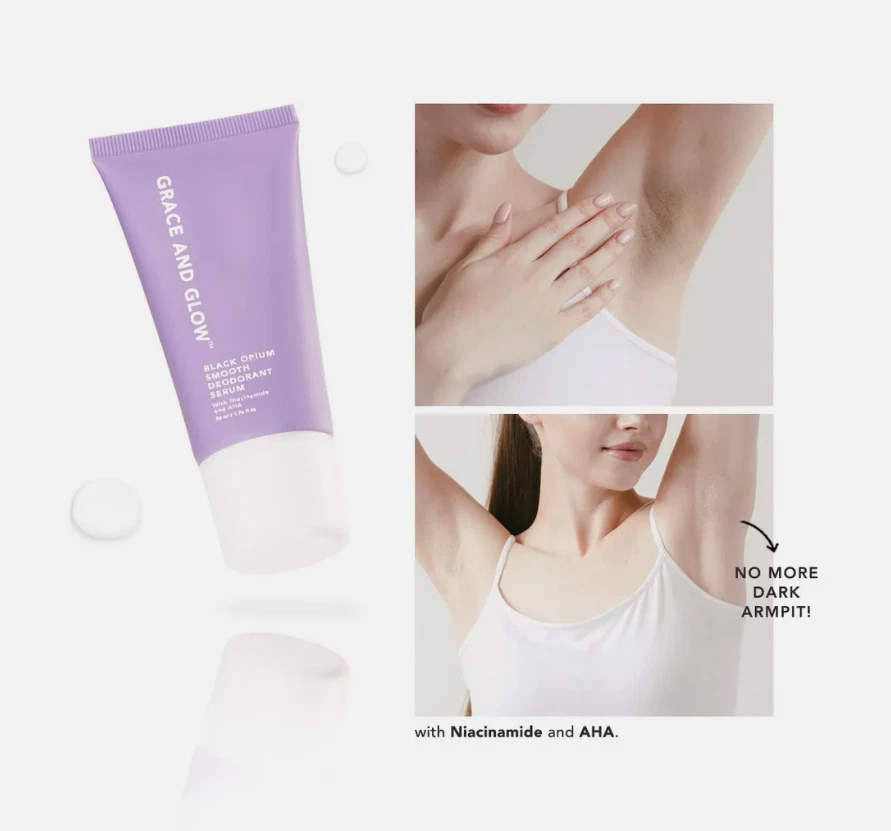 Suero desodorante Grace and Glow brillante y suave enrollable para iluminar 3 piezas Foto 3 de 4