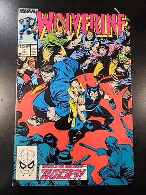 Wolverine #7   Hulk / Mr Fixit Cover & Appearance! John Buscema (Marvel 1988)