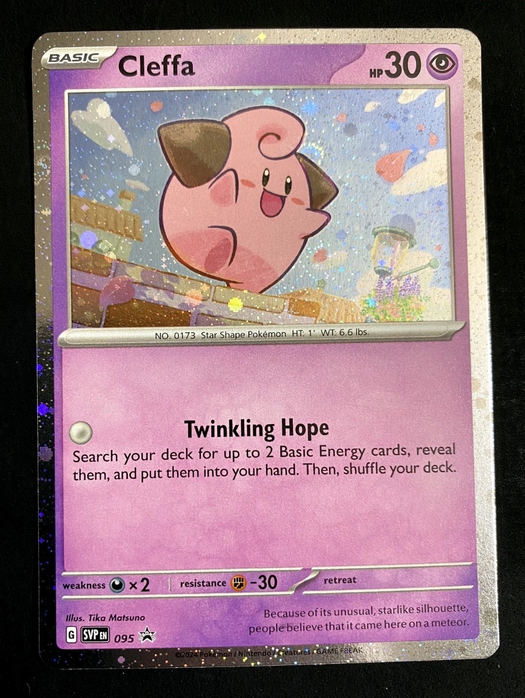 Pokemon TCG Cleffa 95/215 Scarlet Violet Black Star Promos Cosmos Holo NM/M