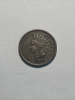 1874 Indian Head Cent Penny, US 1c Copper Type Coin