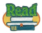 Girl Boy Cub READ READING Books Fun Patches Badges SCOUTS GUIDES library Summer