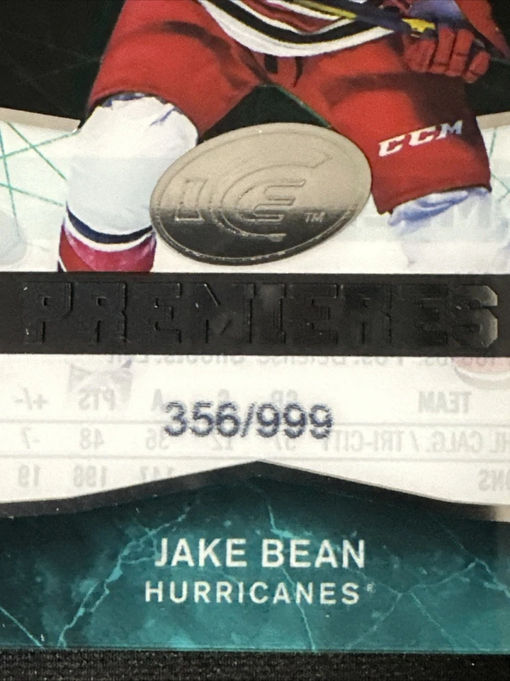 2018-19 Upper Deck Ice Premieres 68 Jake Bean Carolina Hurricanes - Image 2 of 3