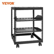 Open Frame Server Rack 20U Floor Standing or Wall Mounted with Adjustable Depth
