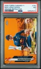 2020 TOPPS CHROME FORMULA 1 ORANGE REFRACTOR #152 MAX VERSTAPPEN 4/25 PSA 7