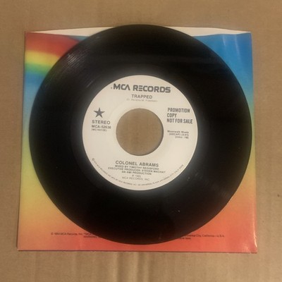 Colonel Abrams, 45 rpm, Promo, VG+, Trapped, MCA-52638