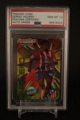 2006 Mundicromo Sport Super Star Sergio Aguero RC PSA Auto 10