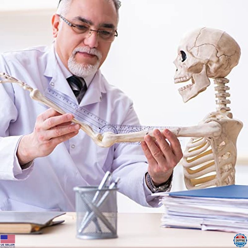 ASA TECHMED Goniometer Set with Reflex Hammer - 12", 8", 6" Goniometers & Tapes