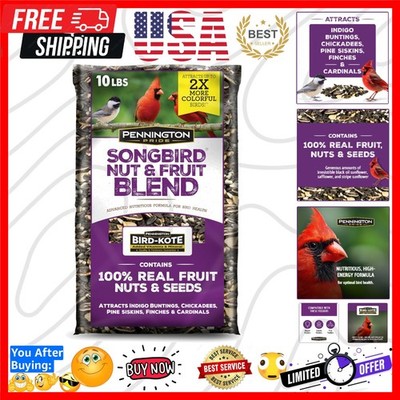 Pride Songbird Nut & Fruit Blend, Wild Bird Seed for Outside Feeders, Advance...