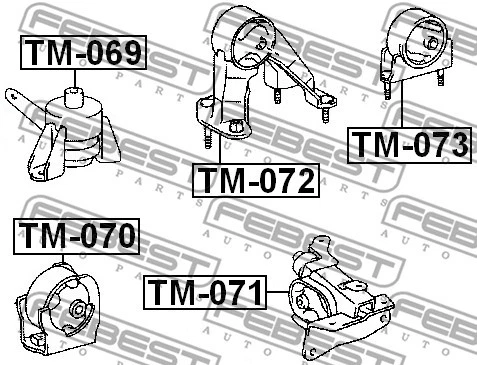 ENGINE MOUNTING FOR TOYOTA FEBEST TM-073 FITS REAR - Image 3 of 4
