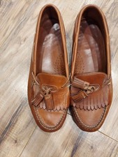 Dexter Brown Leather Tassel Loafer Men's Made In USA Dress Shoes Size 9 M