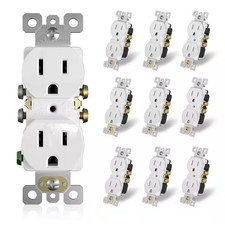 15 Amp 125-Volt Residential Grade Self Grounding Tamper Resistant Duplex Outlet