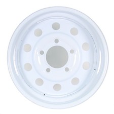 Ecustomrim Trailer Wheel 14 Inch 14x5.5 5 Lug On 4.5 Center White Modular Rim