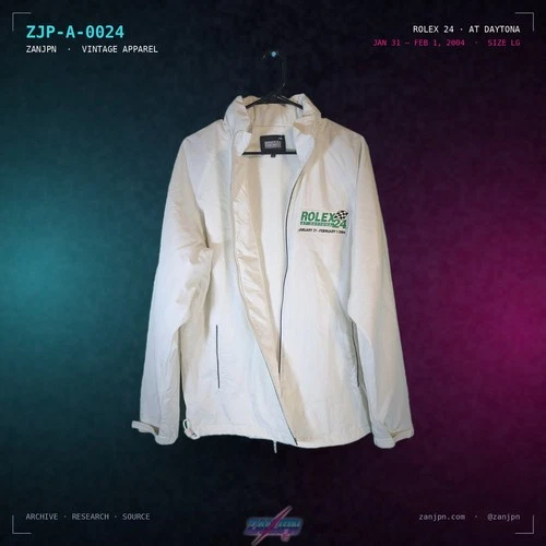 Rolex 24 At Daytona 2004 Official Event Windbreaker Fleece Lined White Men's L - product listing photo
