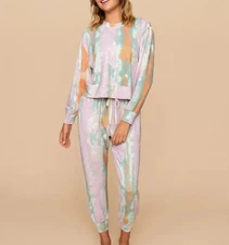 Sz Medium Soft Serve Swirl Lounge Set - Cravings by Chrissy Teigen Purple Green