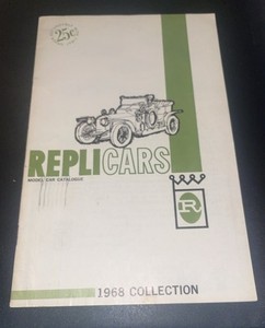 Vintage Original 1968 “Replicars” Model Car Catalogue Rare!
