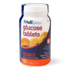 TRUEplus Glucose Supplement Orange 50 per Bottle 600 Ct
