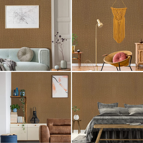 Grasscloth Peel and Stick Wallpaper 15.7In X 78.7In, Textured Contact