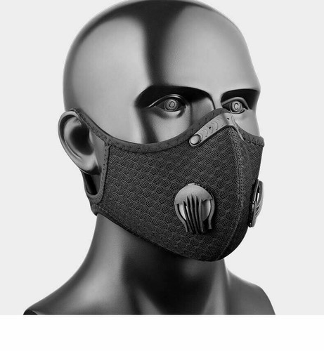 Reusable Activated Carbon Cycling Half Face Mask with PM 2.5 Filter valves - Picture 5 of 8