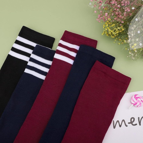 Girls Ladies Women Thigh High Over the Knee Socks Extra Long Cotton Stockings - Picture 3 of 10
