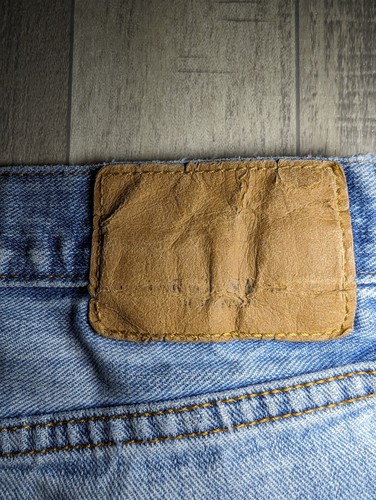 American Eagle Original Straight Jeans Mens 30x36 Blue Denim Leg Light Wash Logo - Picture 7 of 9