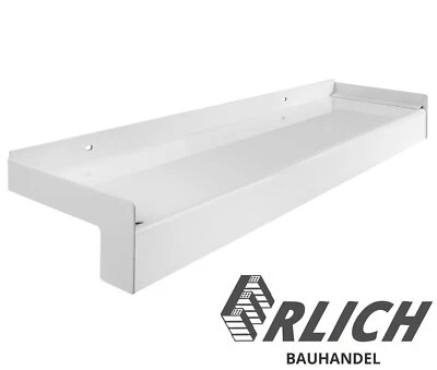 GUTMANN Fensterbank Aluminium Außen Weiß RAL9016, 240-400 mm, inkl Alu Klinker-Endkappen