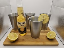 Metal Tumbler Cup Stainless Steel 500ml Reusable Mug 4 Pack Beer Camping