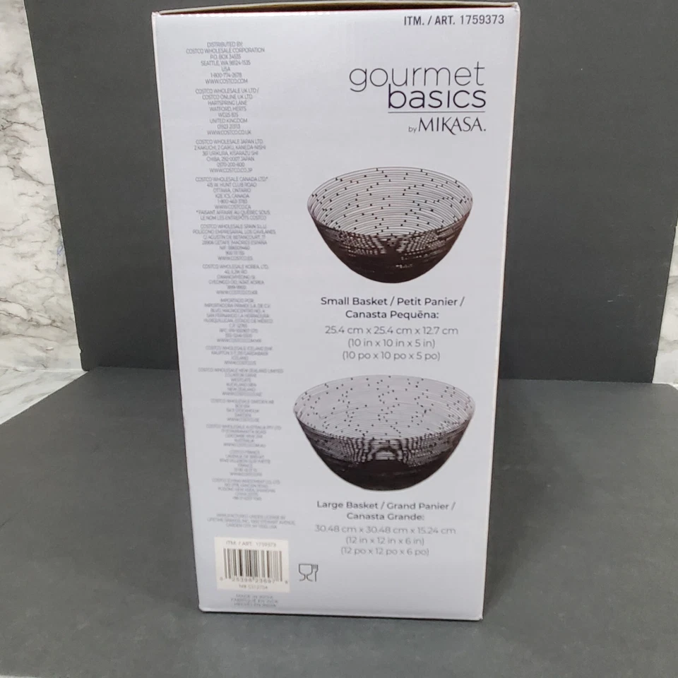 Juego de 2 canastas de alambre Gourmet Basics de Mikasa para frutas y verduras de cocina Foto 4 de 4