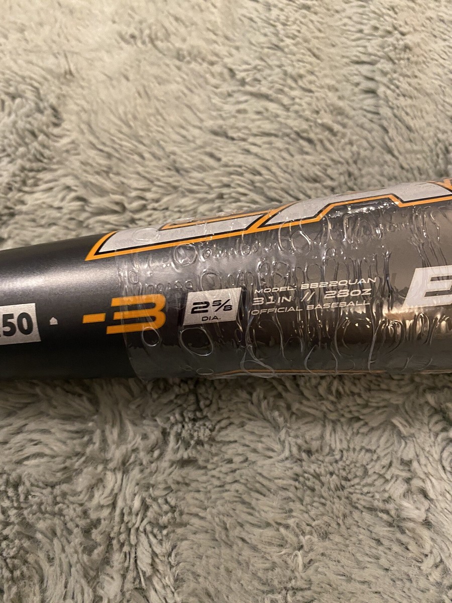 Batte de baseball Easton Quantum BBCOR 2022 noir/bleu 31 pouces 28 oz