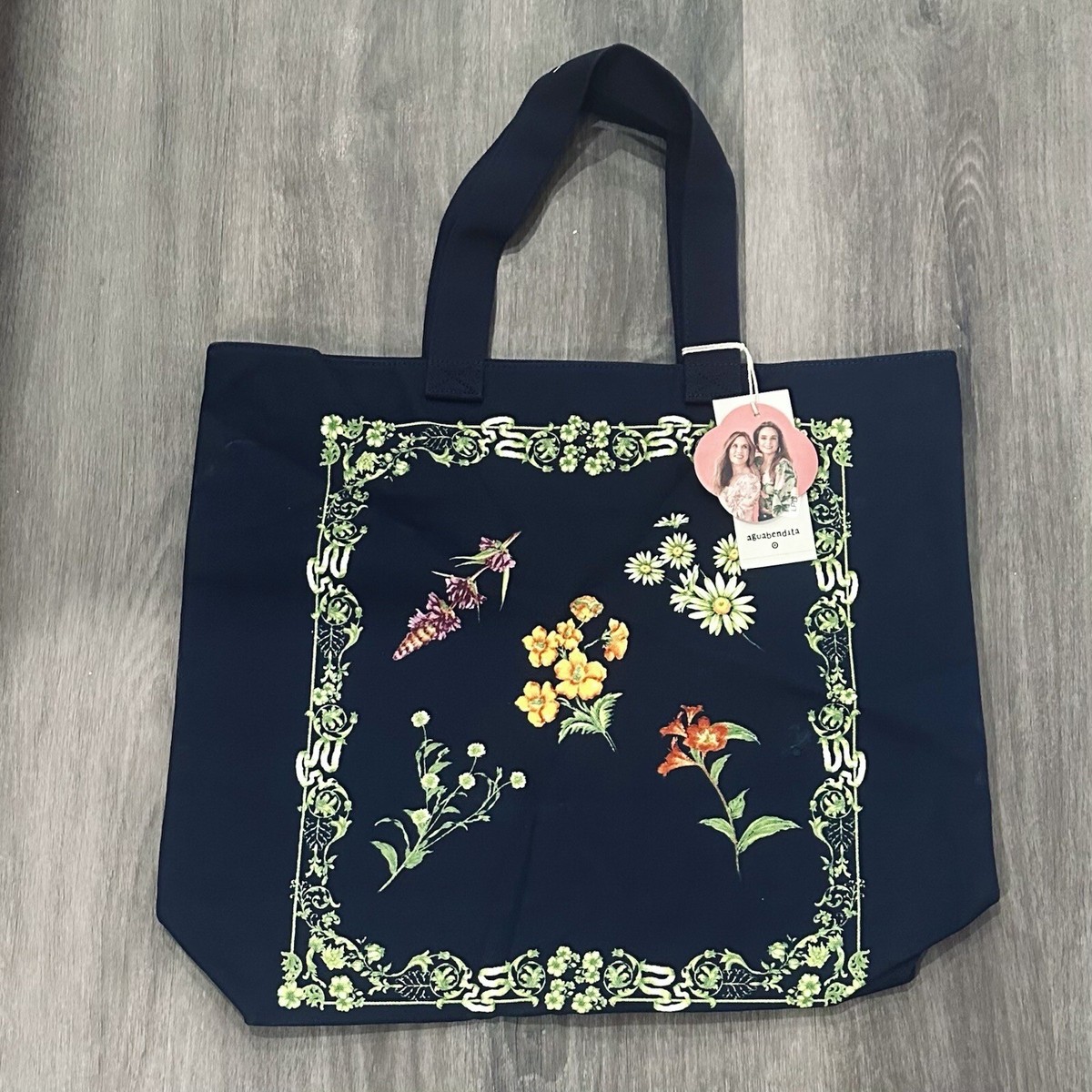 NWT Agua Bendita x Target Dainty Floral Print Large Tote Bag 