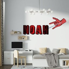 Image of Spider-man Web Personalised Custom Name Decal Wall Sticker Superhero Decor Art