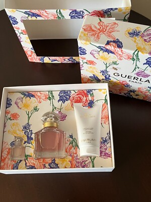 Guerlain Mon Guerlain Set Eau De Parfum 1.6 oz +Mini + Body Lotion 2.5 oz NEW