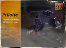 Prilotte 3-Channel 4K Dash Cam w/ 32GB Micro SD Card   NEW 