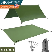 Waterproof Camping Tent Tarp Shelter Hammock Awning Sun Shade Rain Cover Pad Mat