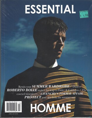Roberto Bolle Essential Homme Magazine June July 2014  