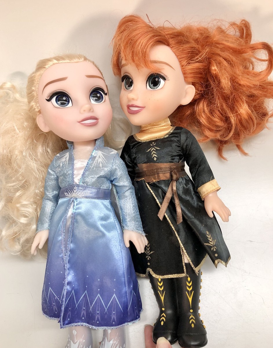 Disney Frozen Anna and Elsa Dolls Jakks Pacific Inc 13” Into The Unknown