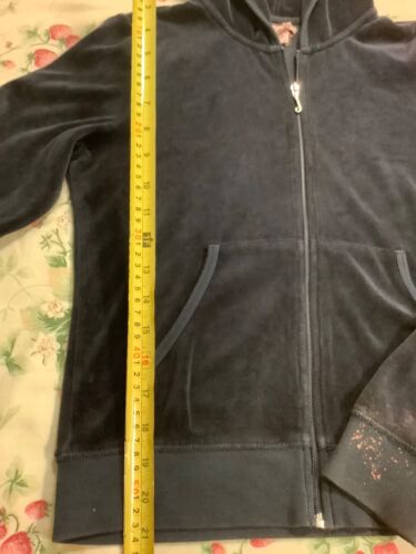 Juicy Couture Velour Zip Up Hoodie Straight Leg Low Rise Pants 32 x 30 Tracksuit - Picture 4 of 16