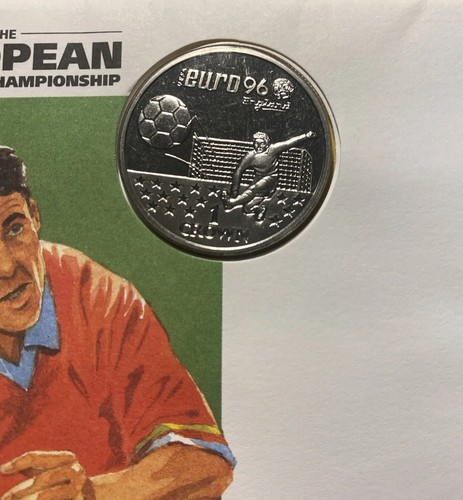 Moneta Gibilterra 1996 una corona IL CAMPIONATO EUROPEO DI CALCIO copertina primo giorno - Foto 16 di 21