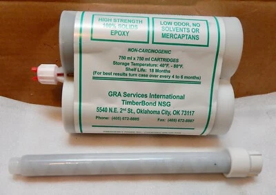 TimberBond NSG Epoxy Wood Pole Restoration System 750 ml x 750 ml Carts NOS 291Z