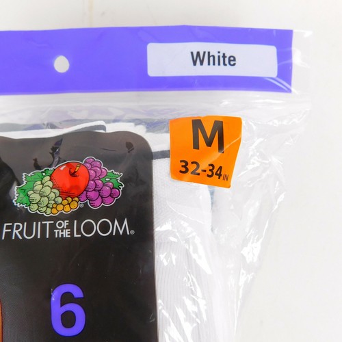 Fruit of the Loom Herren Baumwolle Slips 6er Pack Weiß Medium Ohne Etikett Neu - Bild 3 von 6