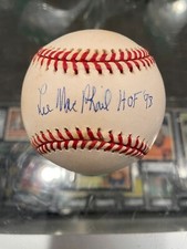 LEE MACPHAIL HOF 98 SINGLE SIGNED BASEBALL JSA NICE