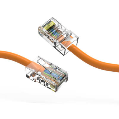 8Ft CAT5E UTP Ethernet Network Non Booted Cable Orange