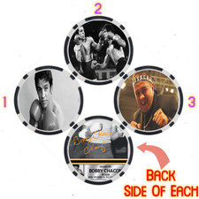 BOBBY CHACON - BOXING HALL OF FAME - SET OF 3 POKER CHIPS - *SIGNED/AUTO*