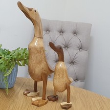 Bamboo Duck - Wooden Webbed Feet Natural Finish Duck Ornament