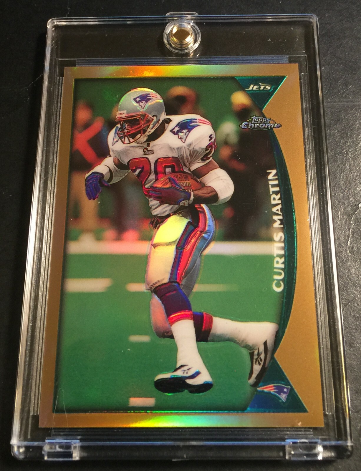 1998 CURTIS MARTIN TOPPS CHROME REFRACTOR #10 PATRIOTS HOF (727)