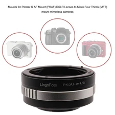 DA-M43 Lens Adapter for Pentax PK A DA Lens to Micro M4/3 Micro Single Camera