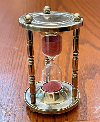 RARE Vintage Silverplate Hourglass Sand Timer/ 3 Minute Egg Timer