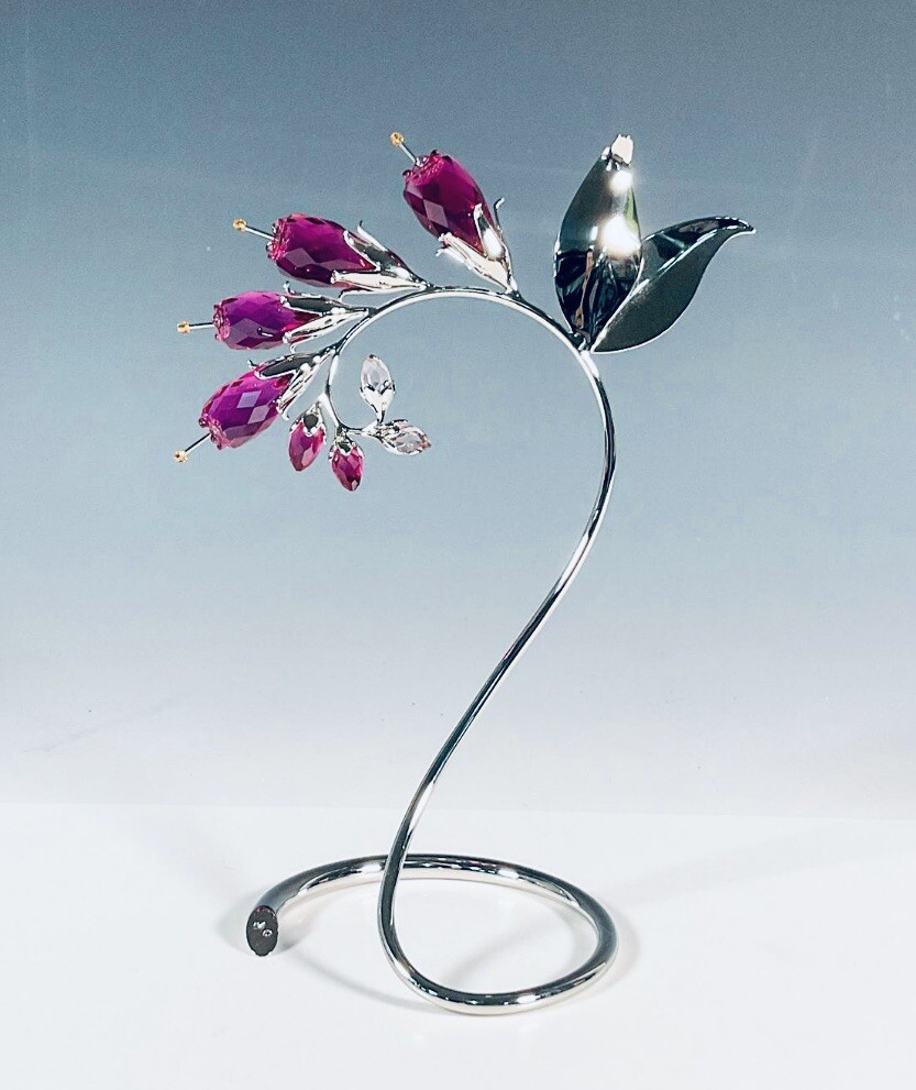 MIB Swarovski Paradise Flower Dacea Fuchsia Pink Rain Crystal