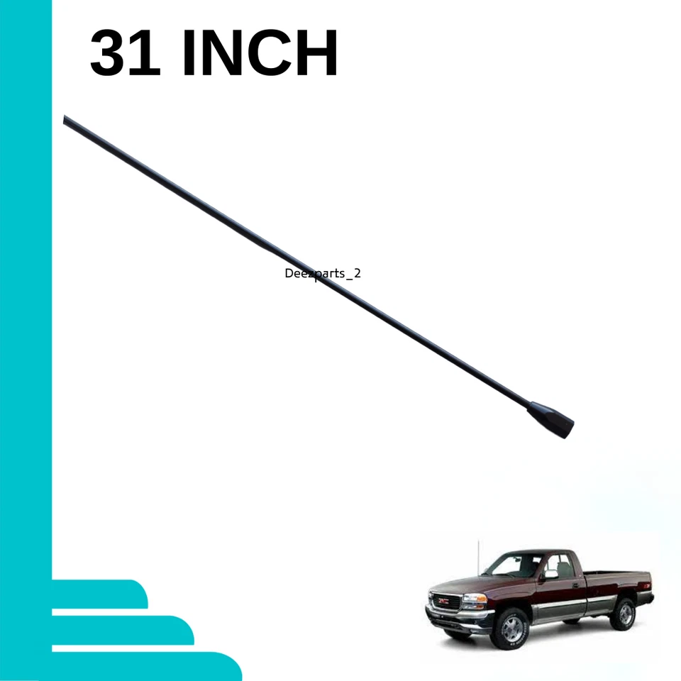 31" Antenna Black for GMC C1500 C2500 C3500 Pickup 1988-2000 Female - Image 4 of 4