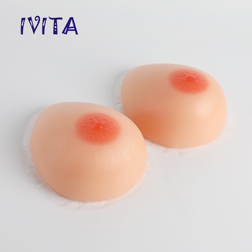 IVITA Self-Adhesive Boobs A-FF Cup Silicone Breast Forms Drag-Queen Enhancer - Picture 8 of 12